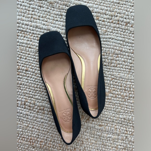 TORY BURCH | Square Toe Block Heels with Dust Bag | Size 7.5 - Picture 15 of 15